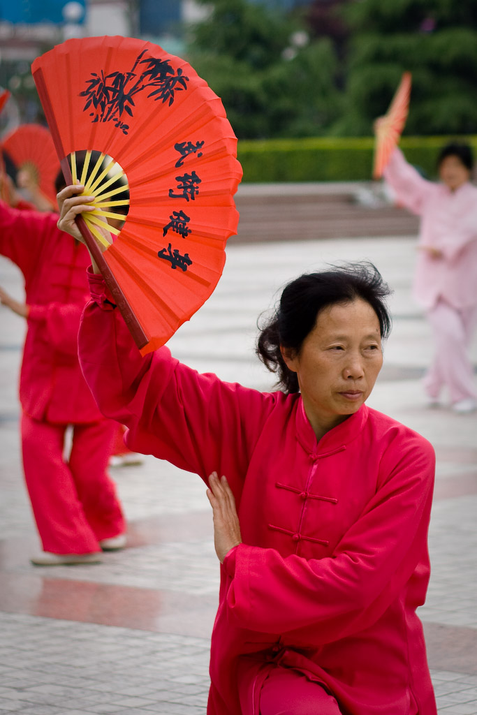 Early morning Tai Chi in the square